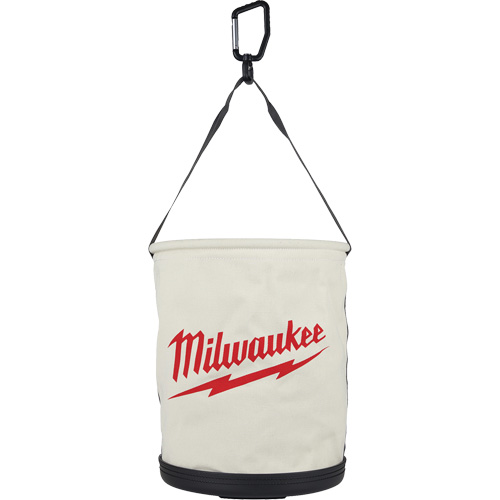 Utility Bucket Bag, 11-81/100" L x 11-81/100" W x 14-57/100" H, Polyester, White The Estey Group