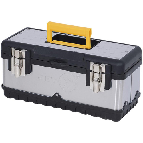 JPSTB-15 Stainless Steel Hand Tool Box, 6-1/4" D x 15" W x 7" H, Black/Silver The Estey Group