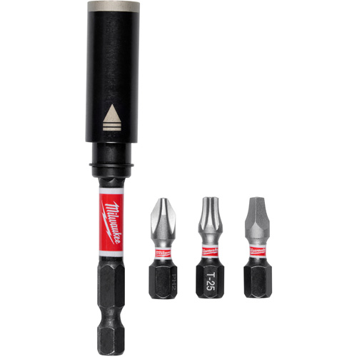 Porte-embout de vis r&eacute;sistant aux chocs de 3" avec jeu dembouts SHOCKWAVE  The Estey Group