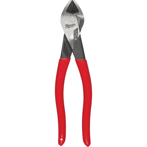 Angled Head Diagonal Dipped Grip Cutting Pliers, 8" L The Estey Group