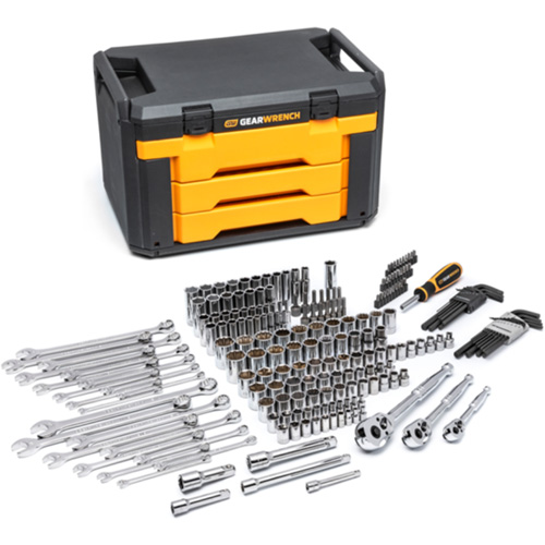 Mechanics Tool Set in 3 Drawer Storage Box The Estey Group
