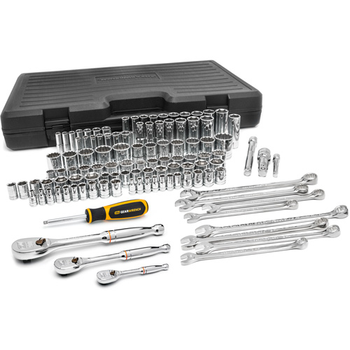 1/4", 3/8" & 1/2" Drive 6 & 12 Point Standard & Deep SAE/Metric Mechanics Tool Set The Estey Group