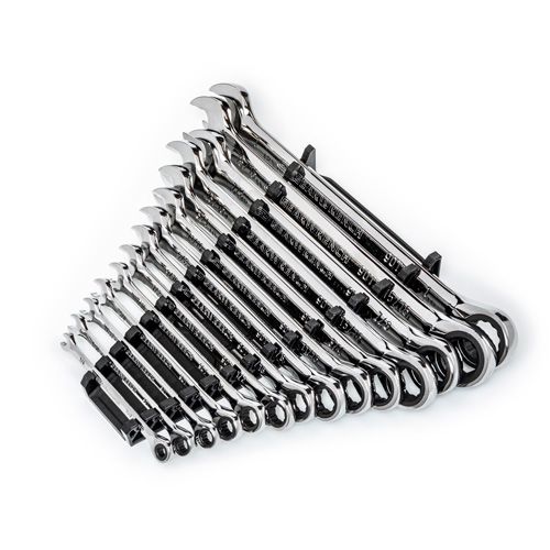 Jeu de cl&eacute;s SAE &agrave; 12 pans et 90 dents, Combinaison &agrave; cliquet, 14 morceaux, Imp&eacute;rial The Estey Group