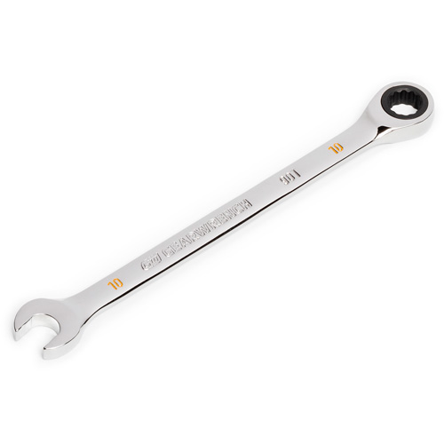 90-Tooth Ratcheting Combination Wrench, 12 Point, 10 mm, Chrome Finish The Estey Group