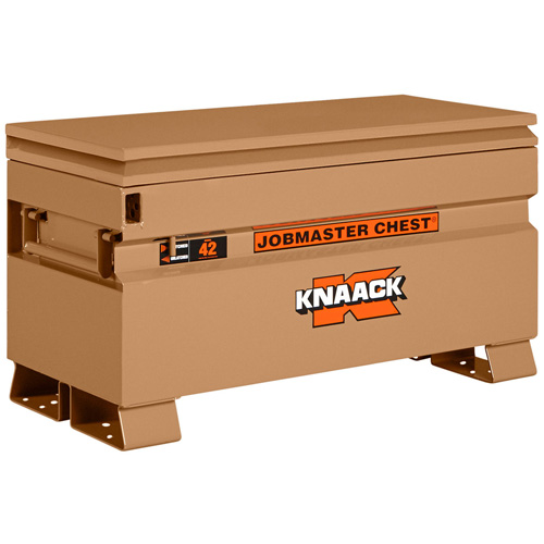 Model 42 Jobsite Chest with Padlock, 42" x 19" x 23-3/8", Steel, Tan The Estey Group