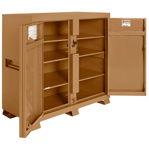 Model 139 Jobsite Cabinet with Padlock, Steel, 59.4 Cubic Feet, Tan The Estey Group