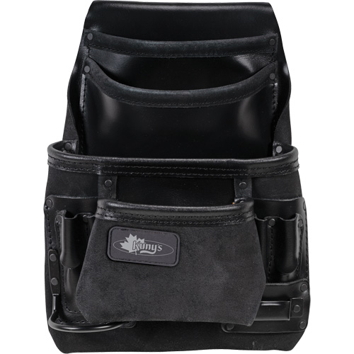 Sac robuste Phantom pour clous et outils, Cuir, 10 pochettes, Noir The Estey Group