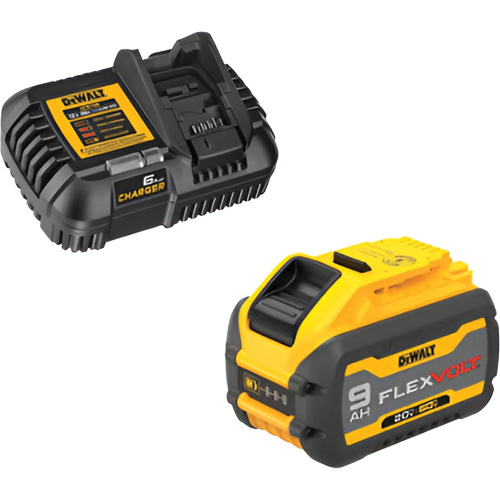 MAX FLEXVOLT Battery & Charger Kit, Lithium-Ion, 20 V/60 V, 9 Ah The Estey Group