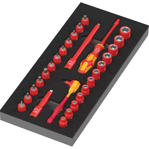 Insert en mousse pour jeu avec cliquet 8007 A VDE Zyklop VDE 1, 1000 V, 30 M The Estey Group