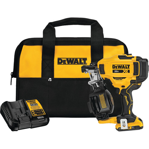 15° Cordless Coil Roofing Nailer Kit, 20 V, Lithium-Ion The Estey Group