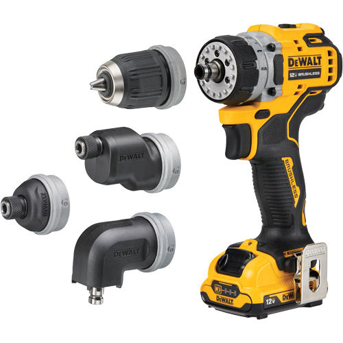 XTREME Brushless Cordless 5-in-1 Drill/Driver Kit, Lithium-Ion, 12 V, 3/8" Chuck The Estey Group