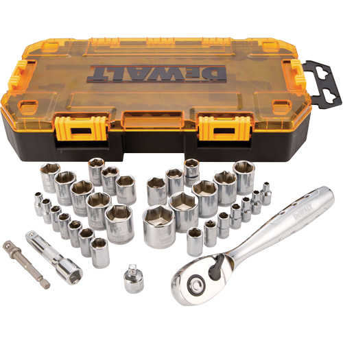 1/4" & 3/8" Drive Socket Set, 34 Pcs The Estey Group