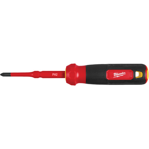 2-in-1 1000V Insulated Flip Shank Multi-Bit Screwdriver, 8-4/5" L, Cushion Grip Handle The Estey Group