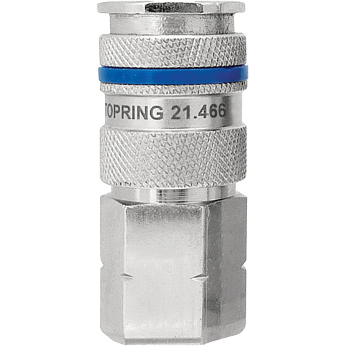 QUIKSILVER Industrial Quick Coupler, Nickel Plated Brass, 3/8", Female NPT, 435 PSI The Estey Group