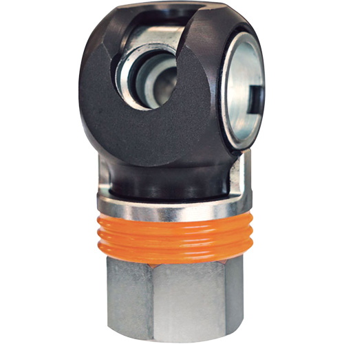 TOPQUIK SC Industrial Quick Coupler, Nickel-Plated Steel, 1/2", Female NPT, 359 PSI The Estey Group