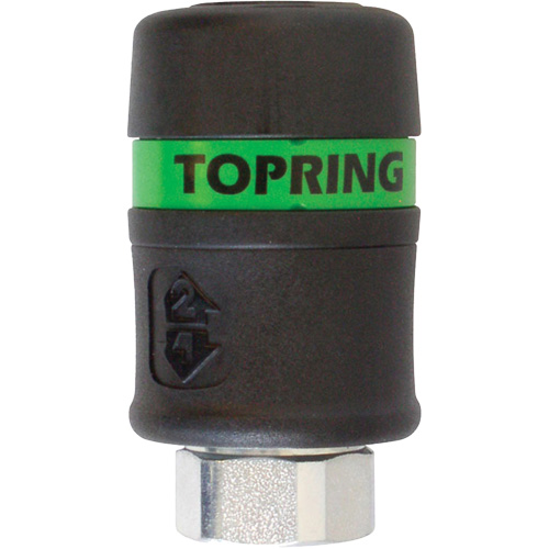 TOPQUIK Ultraflo 7.8 mm Quick Coupler, Polyester Composite, 3/8", Female NPT, 174 PSI The Estey Group
