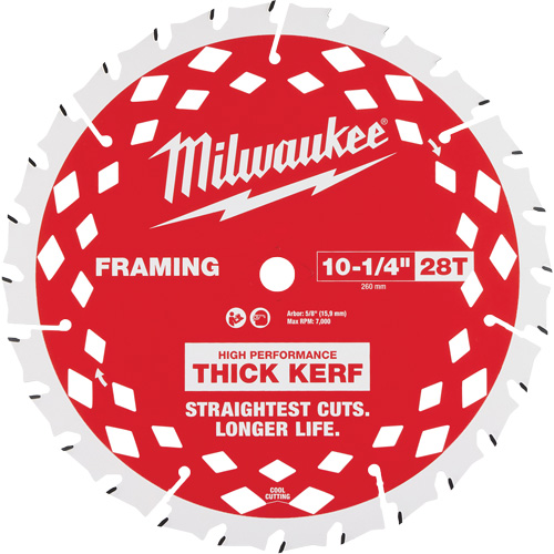 Thick Kerf Framing Circular Saw Blade, 10-1/4", 28 Teeth, Wood Use The Estey Group