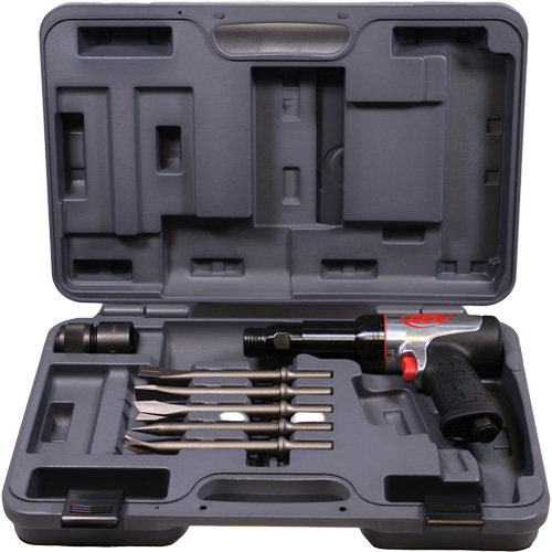 Heavy-Duty Air Hammer with Chisels, 21.8 CFM, 1/4" NPT, 2600 BPM, 3/4" x 3-3/4" (0.0mm x 0.0mm) The Estey Group