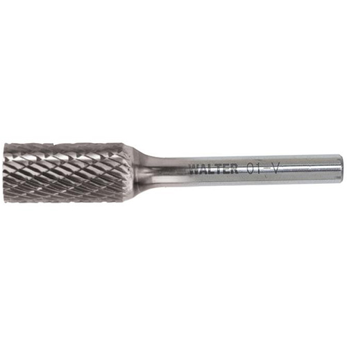 Double Cut Cylindrical Carbide Burr, 1/4" Dia., 1/4" Shank, 5/8" Depth of Cut The Estey Group