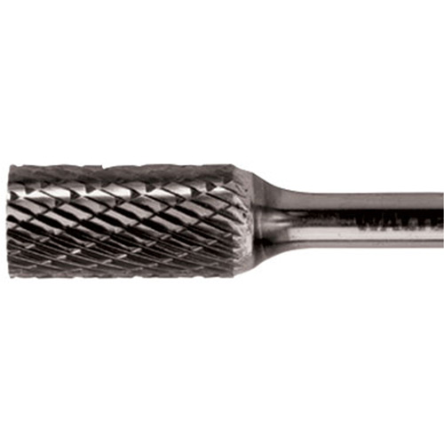 Double Cut Cylindrical Carbide Burr, 1/2" Dia., 1/4" Shank, 1" Depth of Cut The Estey Group
