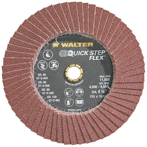QUICK-STEP FLEX Flap Disc, 4-1/2" x Type 29, 80 Grit, Aluminum Oxide The Estey Group