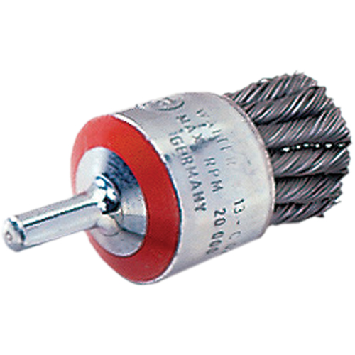 Mounted Knot-Twisted Wire Brush, 1-1/8" Dia., 0.02" Wire Dia., 1/4" Shank The Estey Group