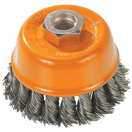Brosse &agrave; fils nou&eacute;s torsad&eacute;s, 3" dia. x M10x1,5 arbre The Estey Group