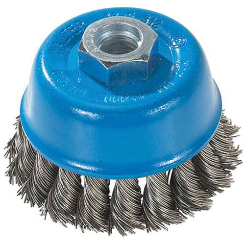Knot-Twisted Wire Cup Brush, 3" Dia. x M14 Arbor The Estey Group