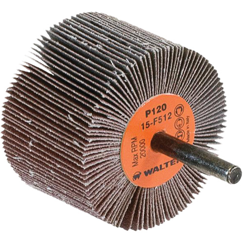 Flap Wheels-Coolcut Flap Wheels, Aluminum Oxide, 120 Grit, 2-1/2" x 1-1/2" x 1/4" The Estey Group