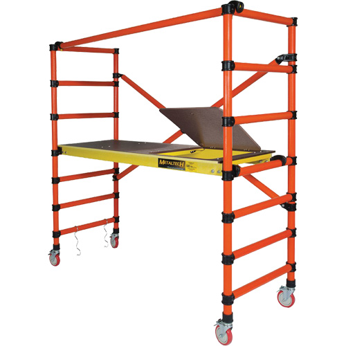 Mobile Work Scaffolding - Speedy Mobile Scaffolding, Fibreglass Frame, 79-1/2" D x 78" H The Estey Group