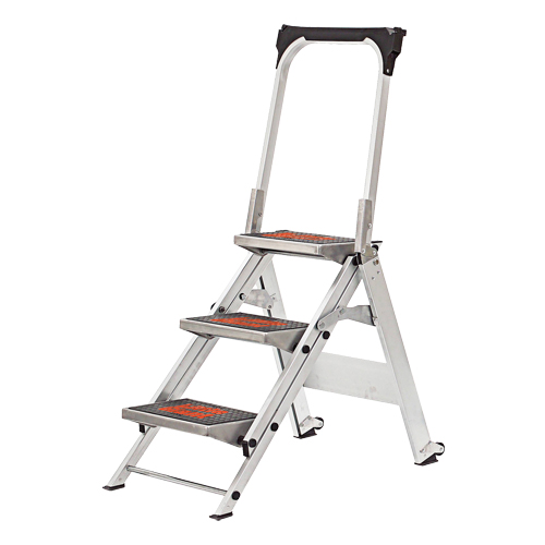 Safety Stepladder with Bar & Tray, 2.2', Aluminum, 300 lbs. Capacity, Type 1A The Estey Group