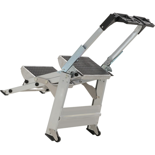 &eacute;chelle escabeau avec roues pivotantes, 2 marches, 23" x 21" x Hauteur 34,50" The Estey Group