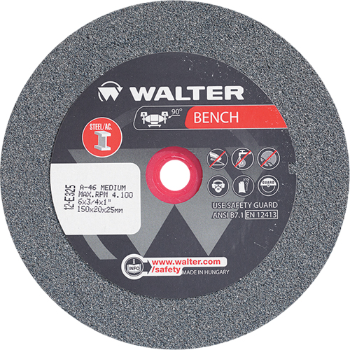 Bench Grinding Wheels, 6" x 3/4", 1" Arbor, 1 The Estey Group