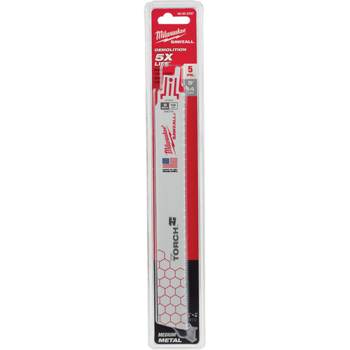 The Torch Sawzall&reg; Blades, Bi-Metal, 14 TPI, 9" L x 1" W The Estey Group