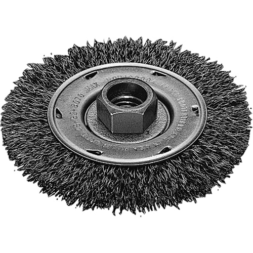 Disque m&eacute;tallique &agrave; fils torsad&eacute;s, Dia. 4", Fils 0,02", Arbre 5/8"-11, Acier inoxydable The Estey Group