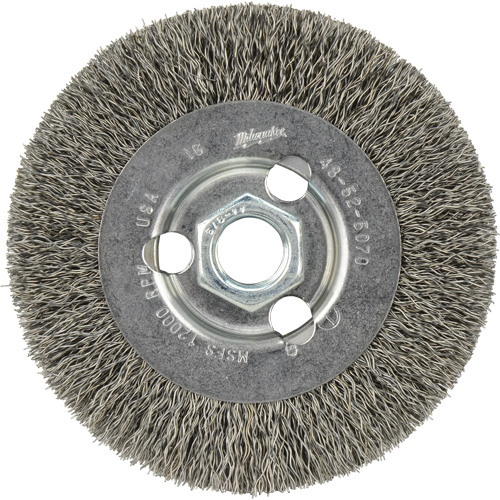 Disque &agrave; fils cr&ecirc;p&eacute;s, 4" dia., Fils 0,12", Arbre 5/8"-11 The Estey Group