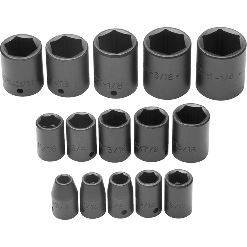 Socket Set, 6 Pcs, Impact, 1/2" Drive Size The Estey Group