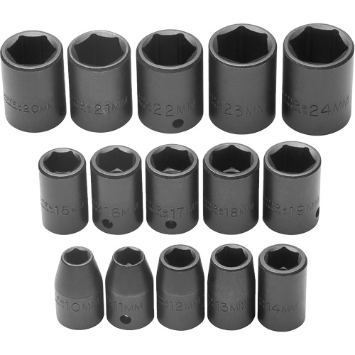 Jeu de douilles, Chocs, Prise 1/2", 6 pans The Estey Group