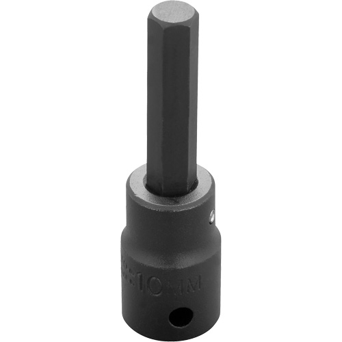 Socket Bit, Hex, 10 mm x 3-1/4" L, 1/2" Drive The Estey Group