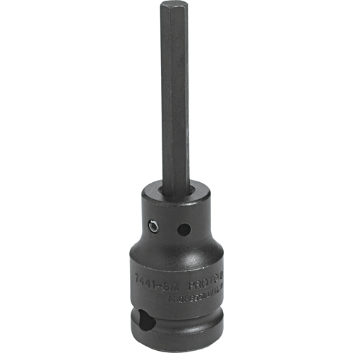 Impact Bit Socket, Hex, 12 mm x 3-1/4" L, 1/2" Drive The Estey Group