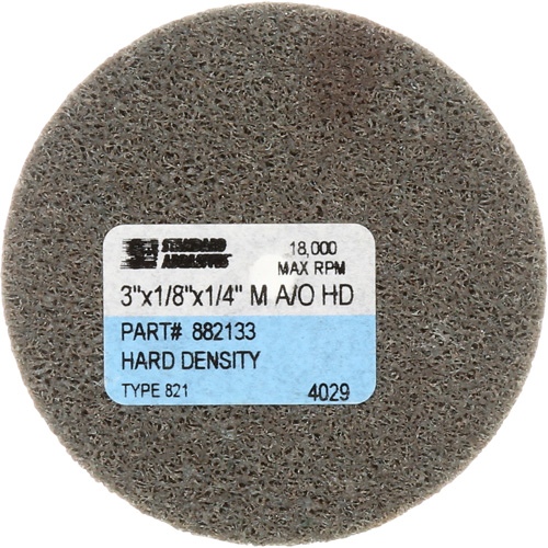 Standard Abrasives Unitized Wheel, 3" x 1/4", 1/4" Arbor, Fine Grit, Aluminum Oxide The Estey Group