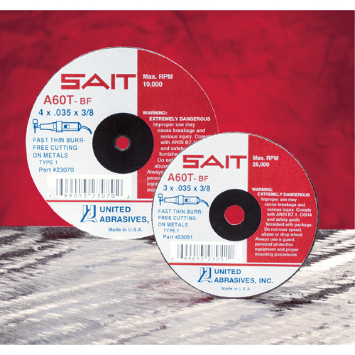 Cut-Off Wheel, 5" x 0.045", 7/8" Arbor, Type 27, Aluminum Oxide/Ceramic, 12200 RPM The Estey Group