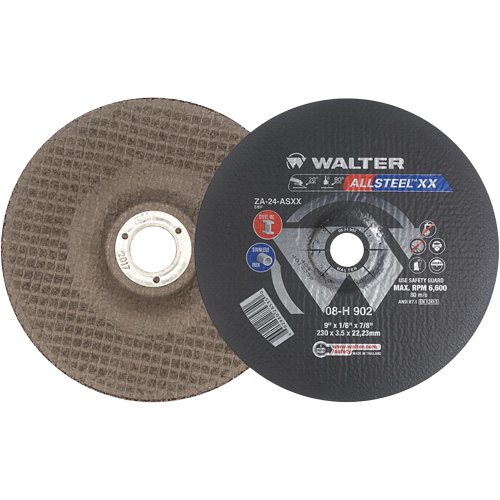 ALLSTEEL XX Depressed Centre Grinding Wheels, 9" x 1/8", 7/8" Arbor, Type 27 The Estey Group