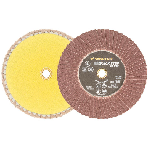 Disque &agrave; lamelles QUICK-STEP FLEX, 5" x Type 29, Grain 120, Oxyde d'aluminium The Estey Group