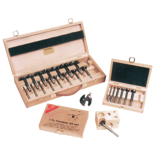 Super Forstner Bit Kits in a Wooden Box, 7 Pieces, Steel The Estey Group
