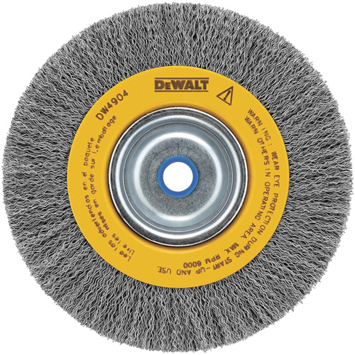 Brosse &agrave; fils torsad&eacute;s d&eacute;tabli, 6" dia., Fils 0,014", Arbre 5/8" - 1/2" The Estey Group
