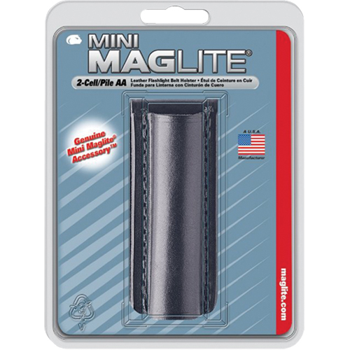 &eacute;tui de ceinture en cuir pour lampe de poche &agrave; 2 piles AA, Porte-lampe de poche, Cuir, 1 Poches The Estey Group