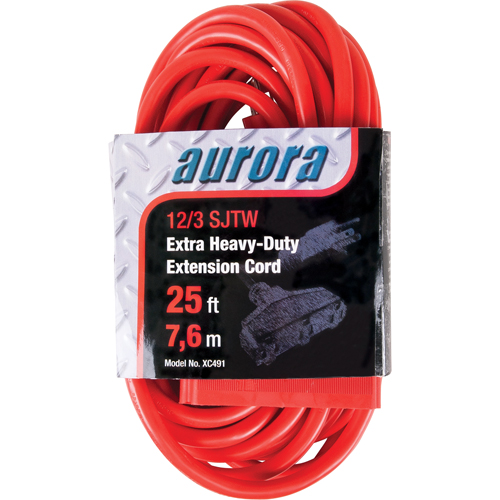 Cordon rallonge en vinyle, Ext&eacute;rieur, SJTW, AWG 12/3, 15 A, 3 prise(s), 25' The Estey Group