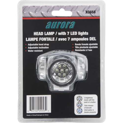 Lampe frontale, DEL, 28 lumens, 20 hres de fonctionnement, piles AAA The Estey Group