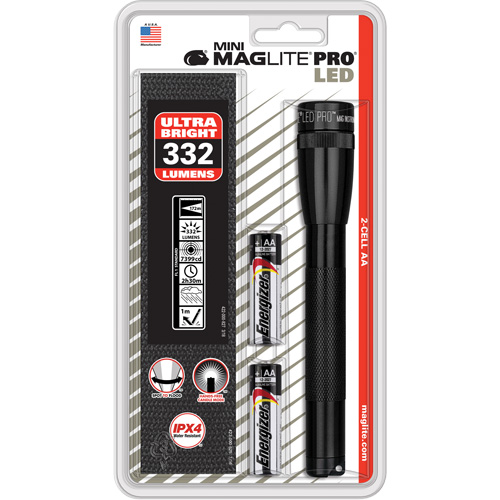 Mini&reg; PRO Flashlight, LED, 332 Lumens, AA Batteries The Estey Group